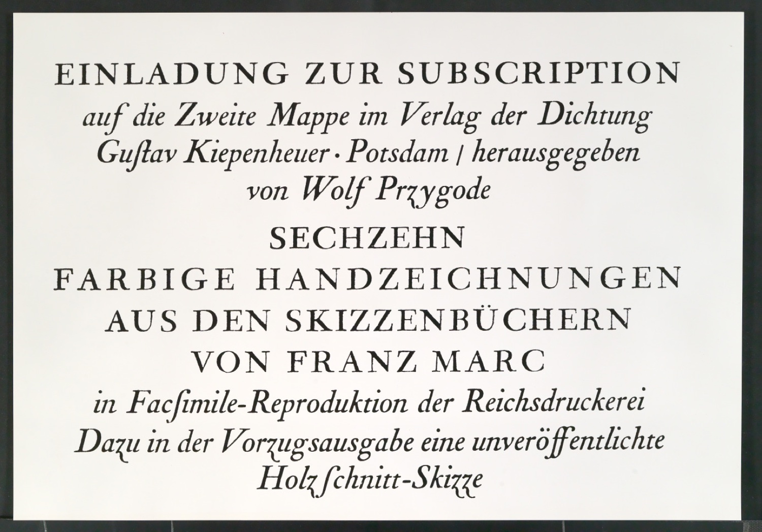 Montierte Klischeevorlage und Notizen für die Illustration einer Renaissance-Antiqua — Blatt 27