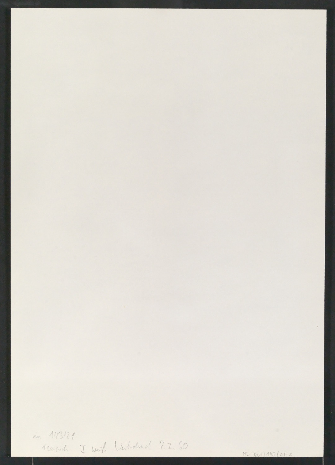 Mappe mit Transparentfolie, Probedrucken und Notizen zur Garamond — Blatt 6