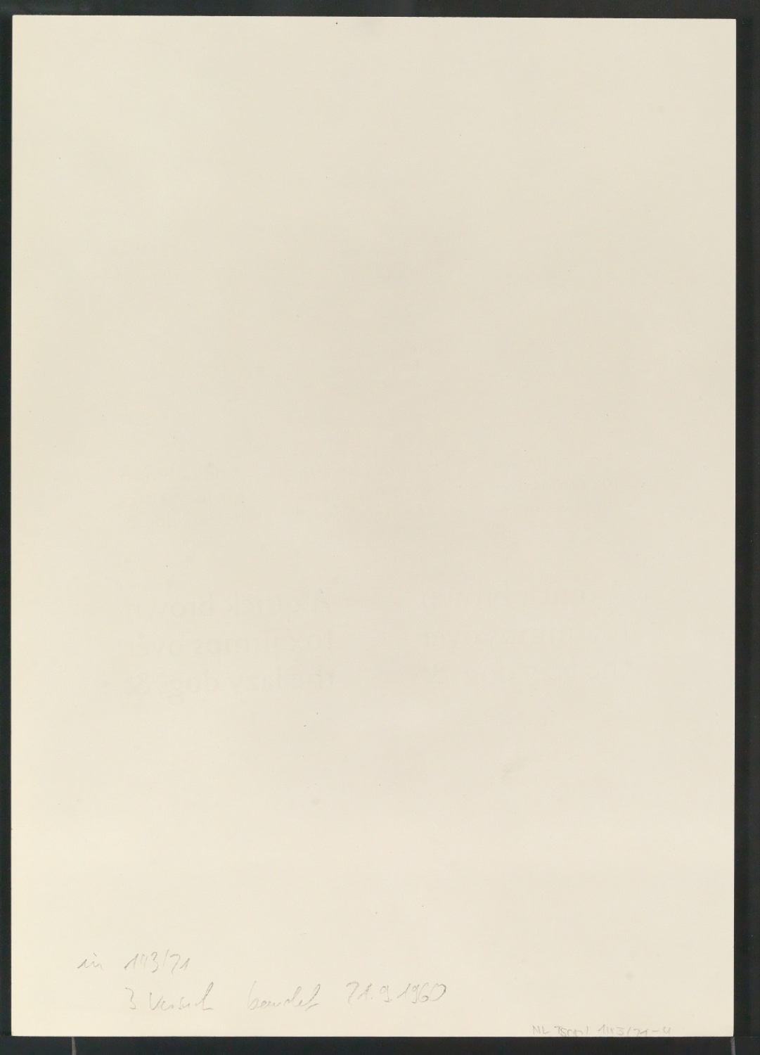 Mappe mit Transparentfolie, Probedrucken und Notizen zur Garamond — Blatt 10