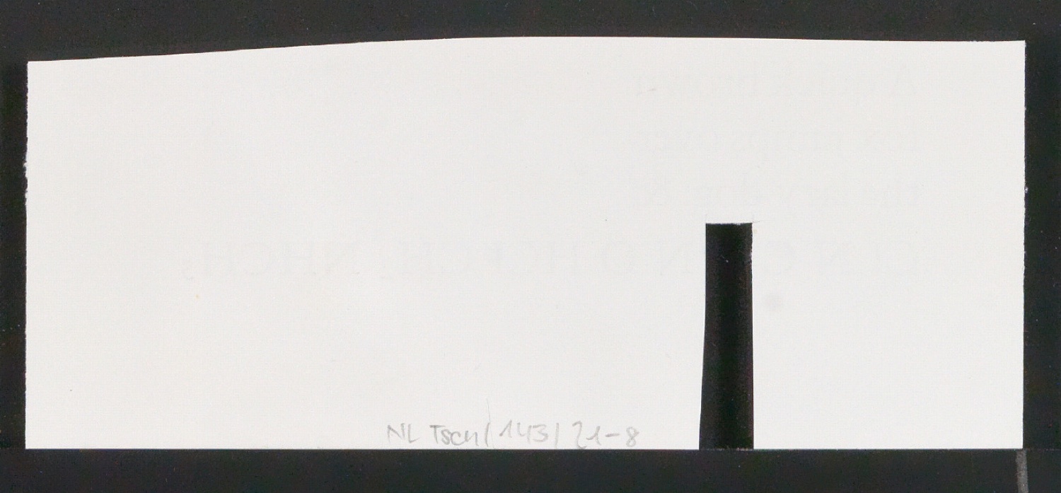 Mappe mit Transparentfolie, Probedrucken und Notizen zur Garamond — Blatt 16