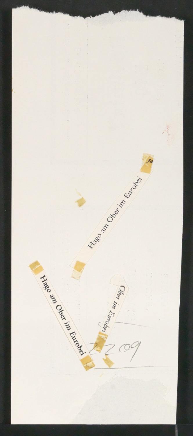 Mappe mit Transparentfolie, Probedrucken und Notizen zur Garamond — Blatt 29