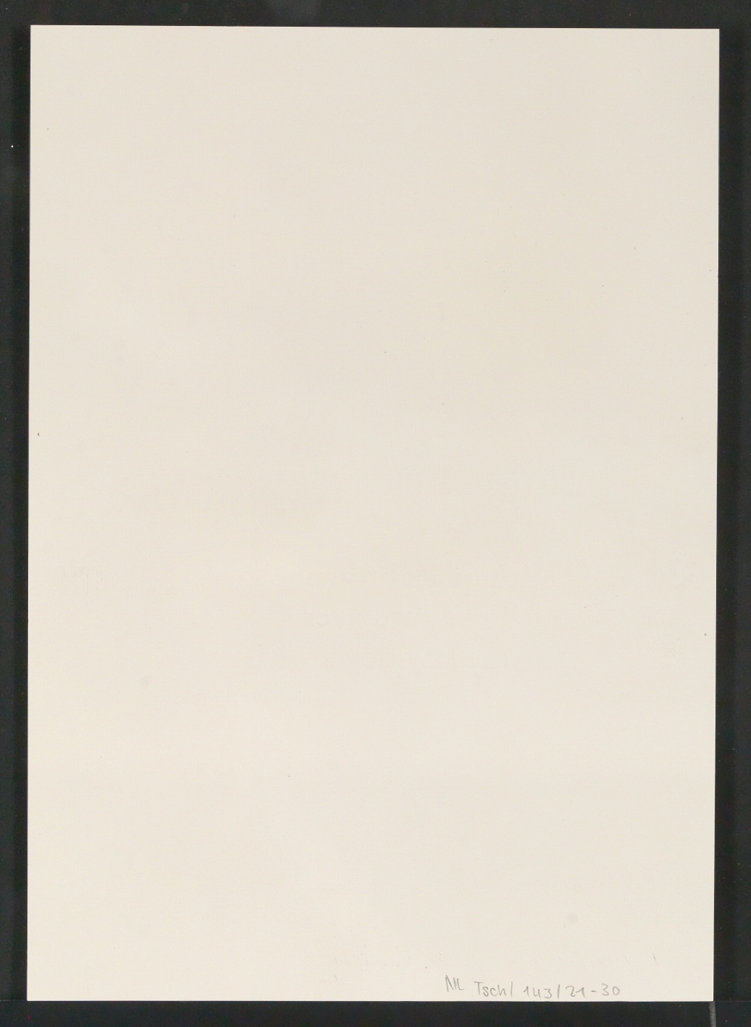 Mappe mit Transparentfolie, Probedrucken und Notizen zur Garamond — Blatt 56