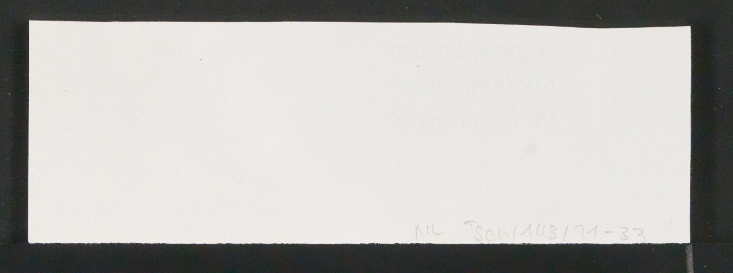 Mappe mit Transparentfolie, Probedrucken und Notizen zur Garamond — Blatt 60