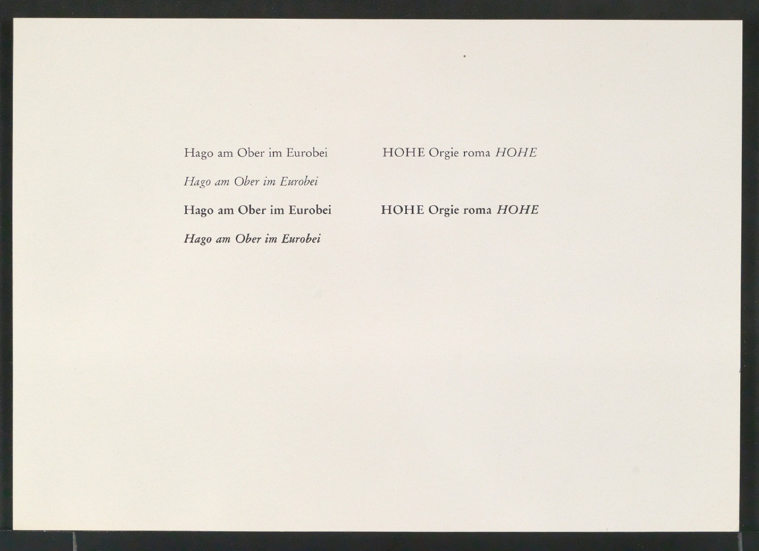 Mappe Neue Garamond 1. Versuch, 2.7.60 — Blatt 9