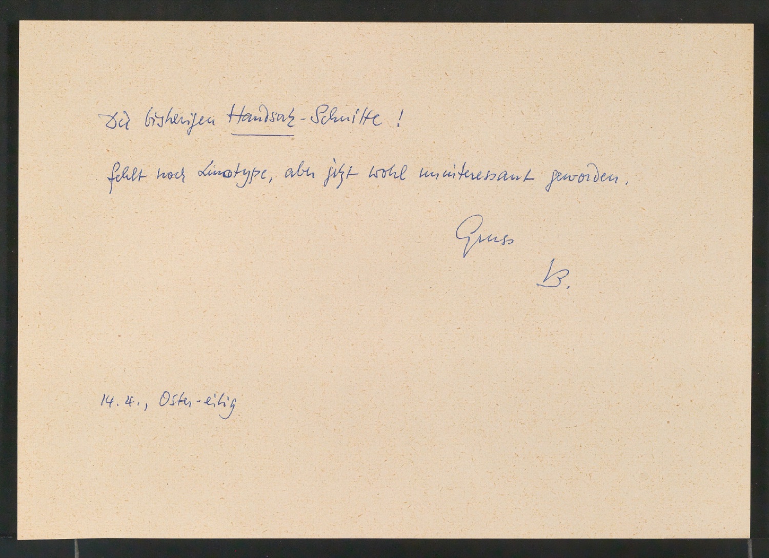 Mappe Neue Garamond 1. Versuch, 2.7.60 — Blatt 13