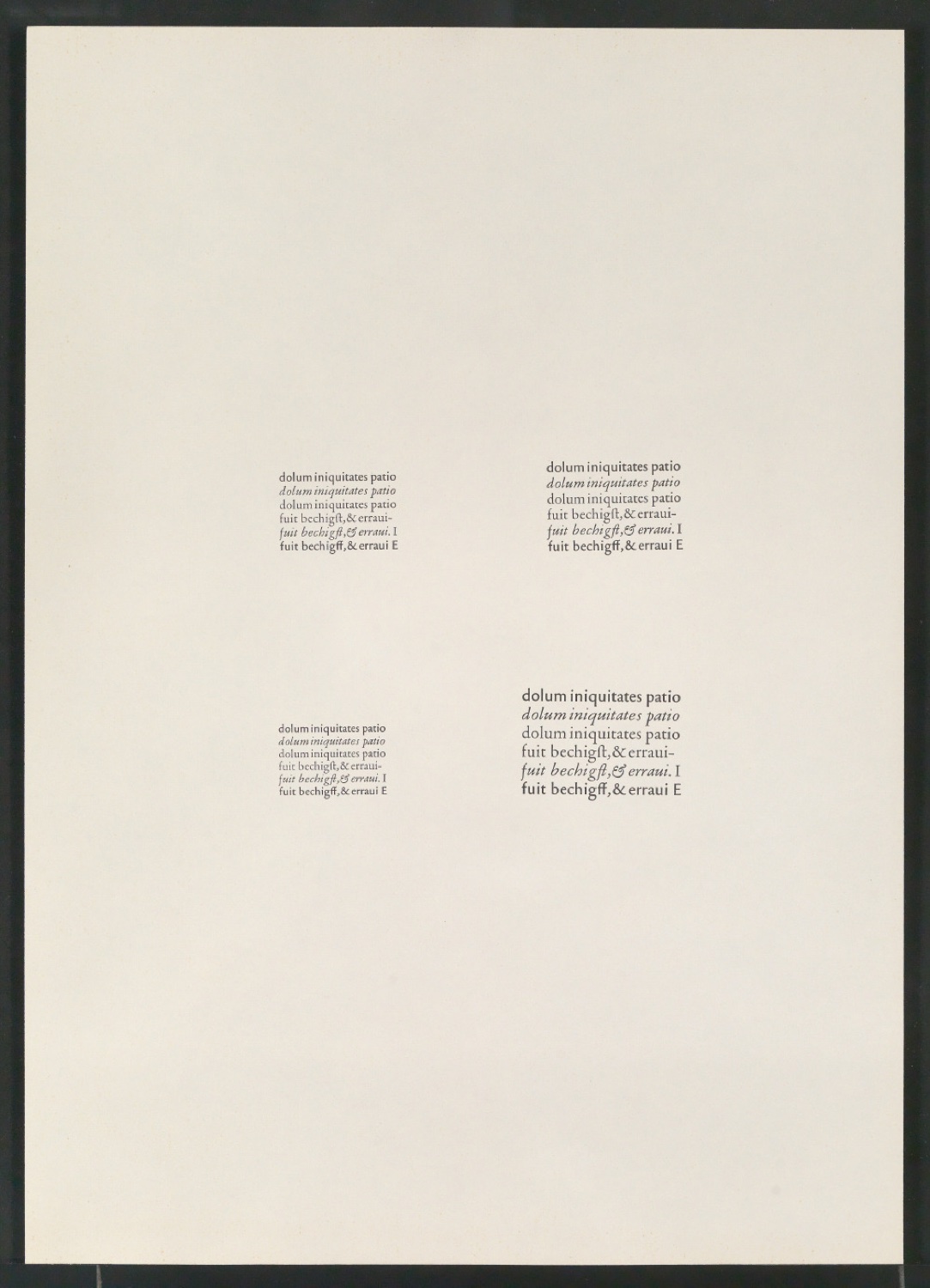Mappe Neue Garamond 1. Versuch, 2.7.60 — Blatt 19