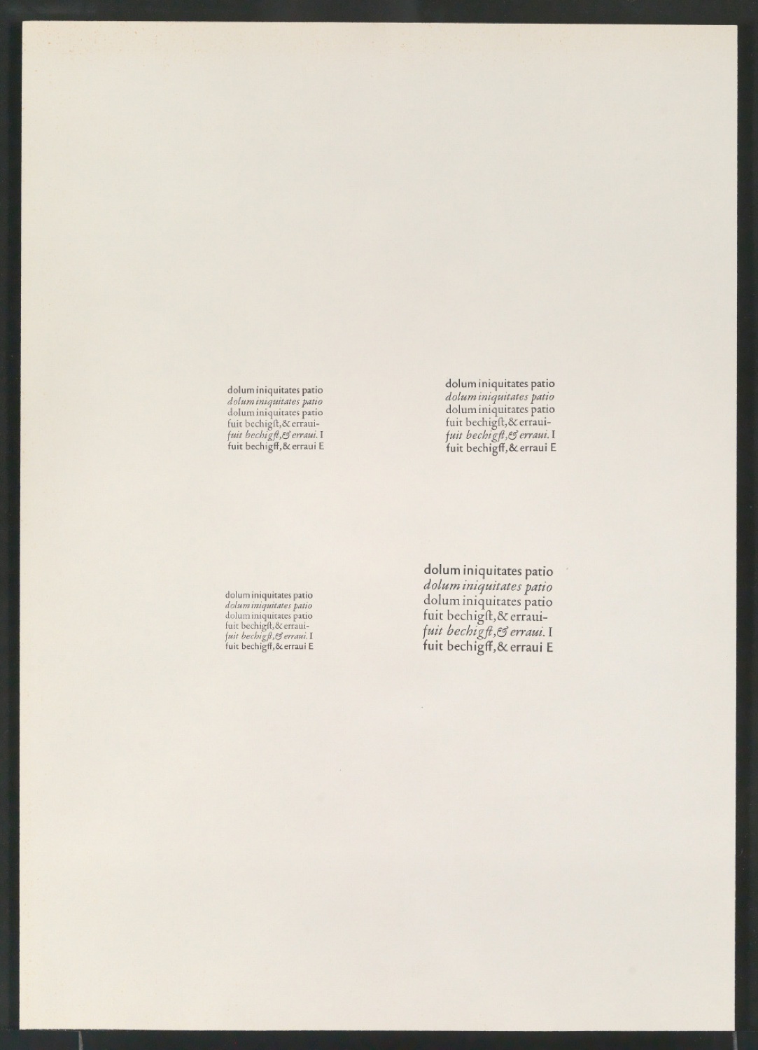 Mappe Neue Garamond 1. Versuch, 2.7.60 — Blatt 21