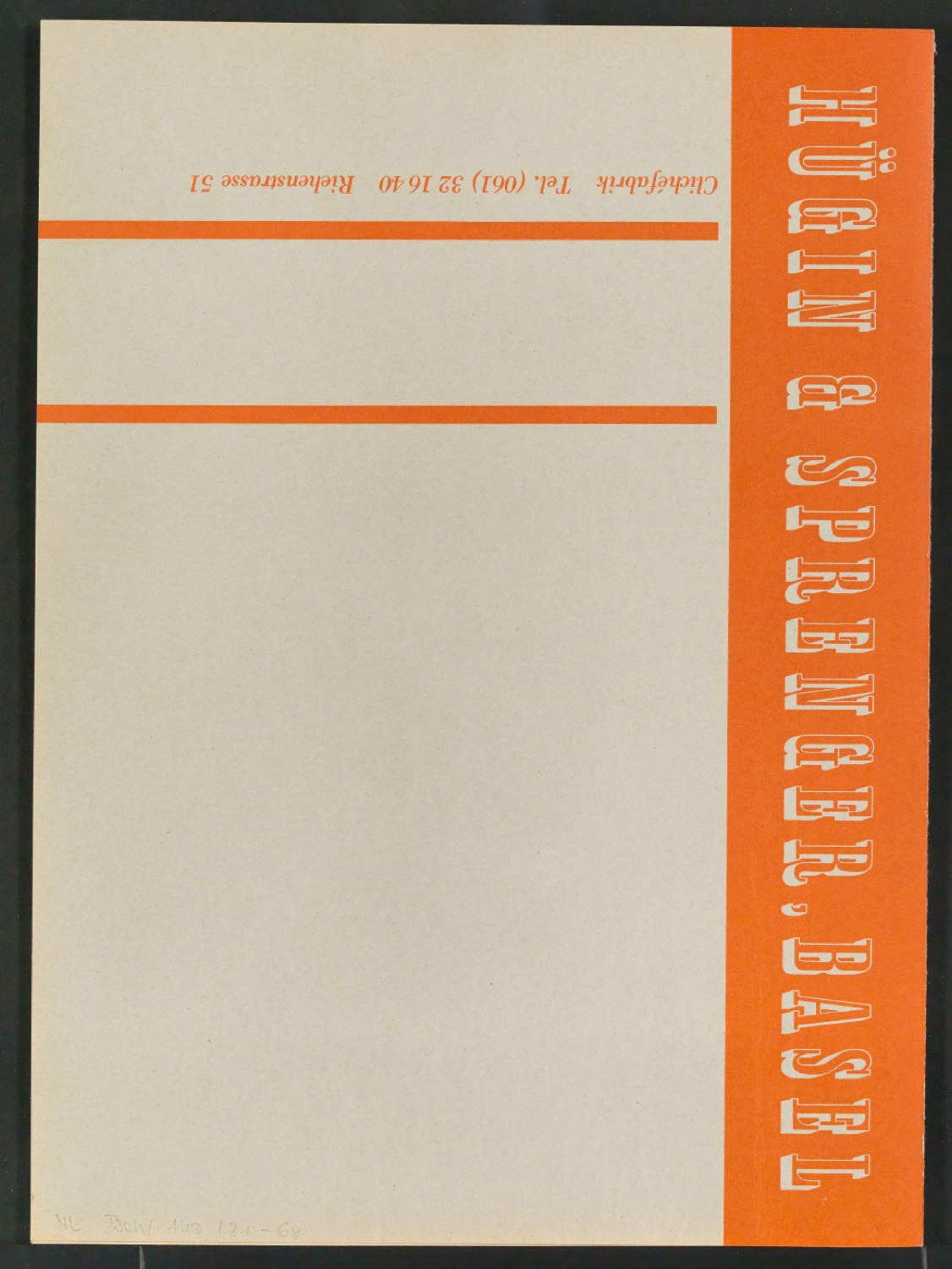 Mappe Neue Garamond 1. Versuch, 2.7.60 — Blatt 24