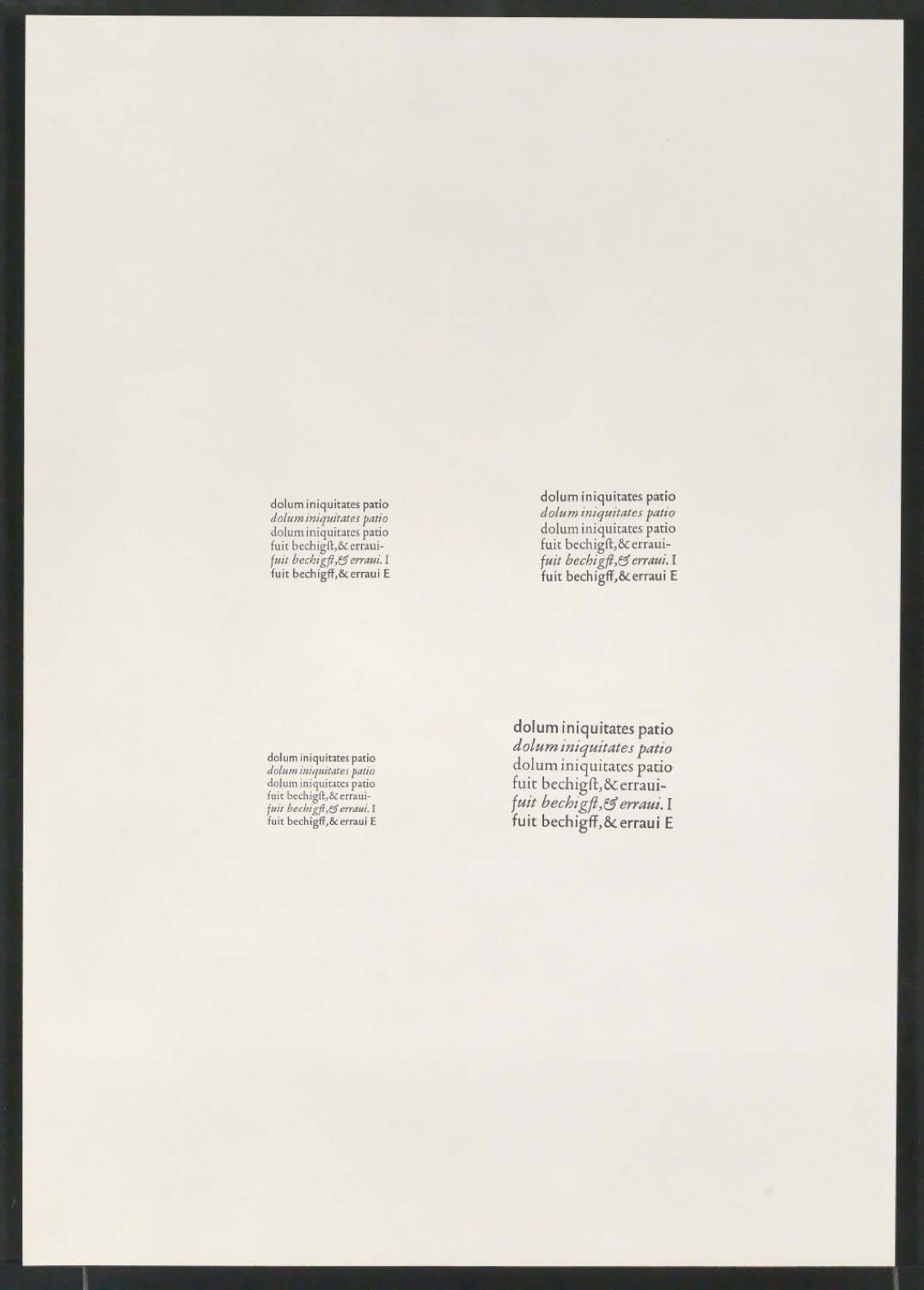 Mappe Neue Garamond 1. Versuch, 2.7.60 — Blatt 27