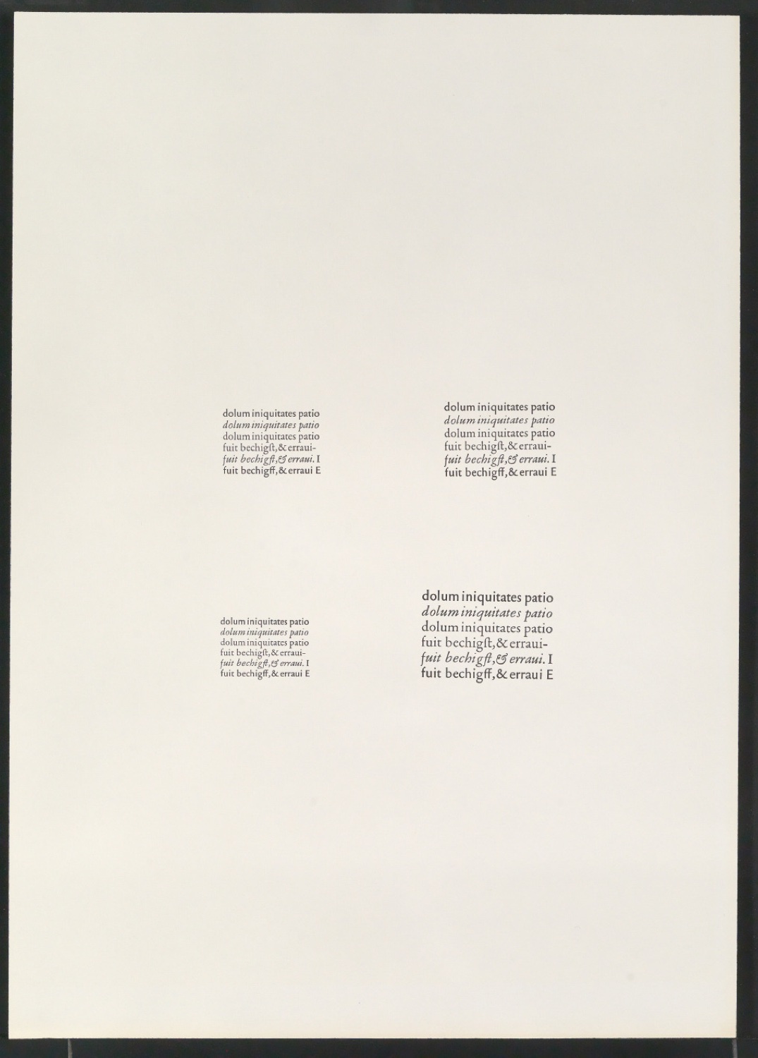 Mappe Neue Garamond 1. Versuch, 2.7.60 — Blatt 29