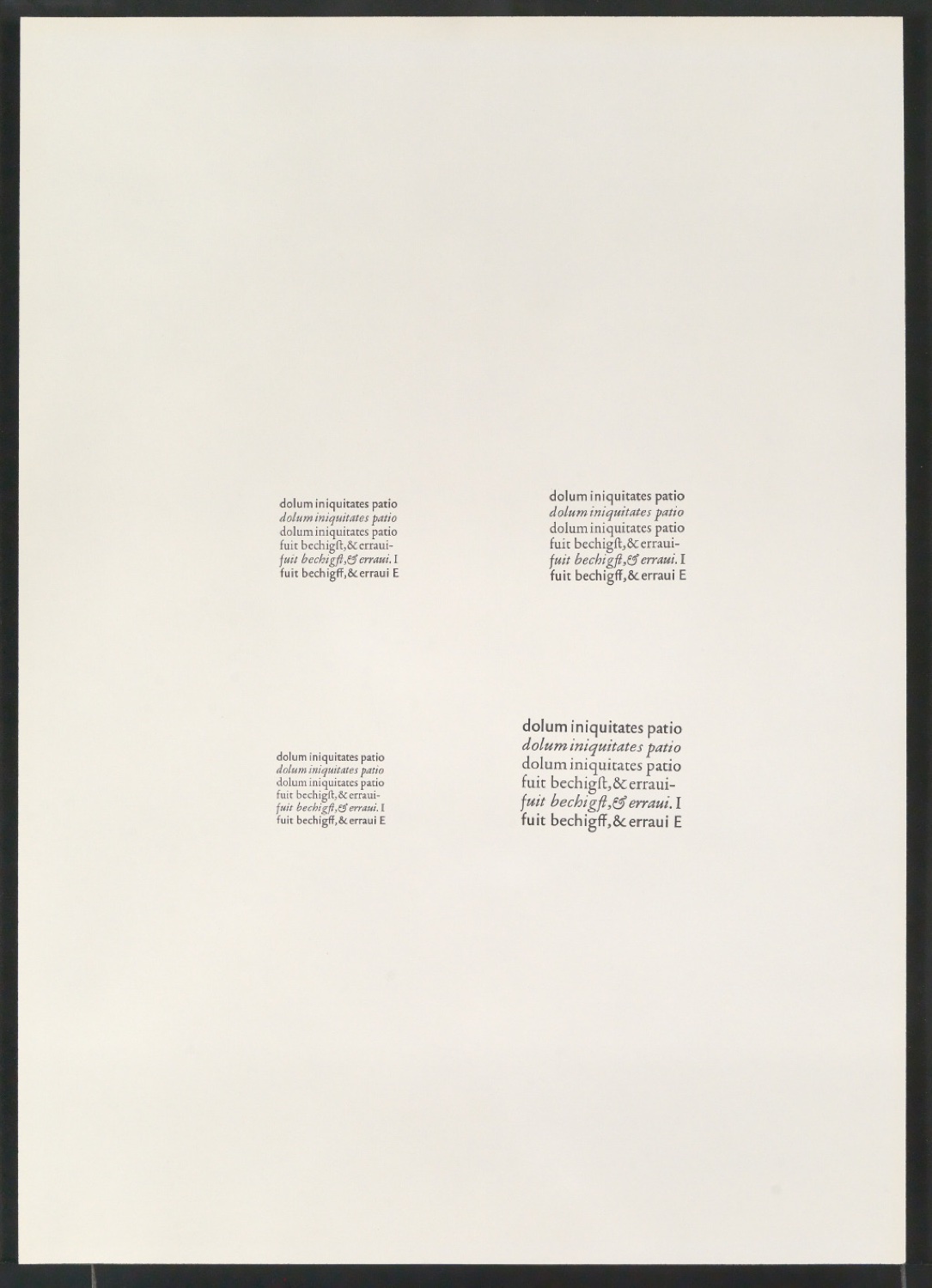 Mappe Neue Garamond 1. Versuch, 2.7.60 — Blatt 31