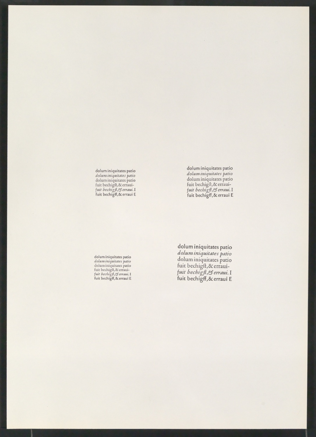 Mappe Neue Garamond 1. Versuch, 2.7.60 — Blatt 33
