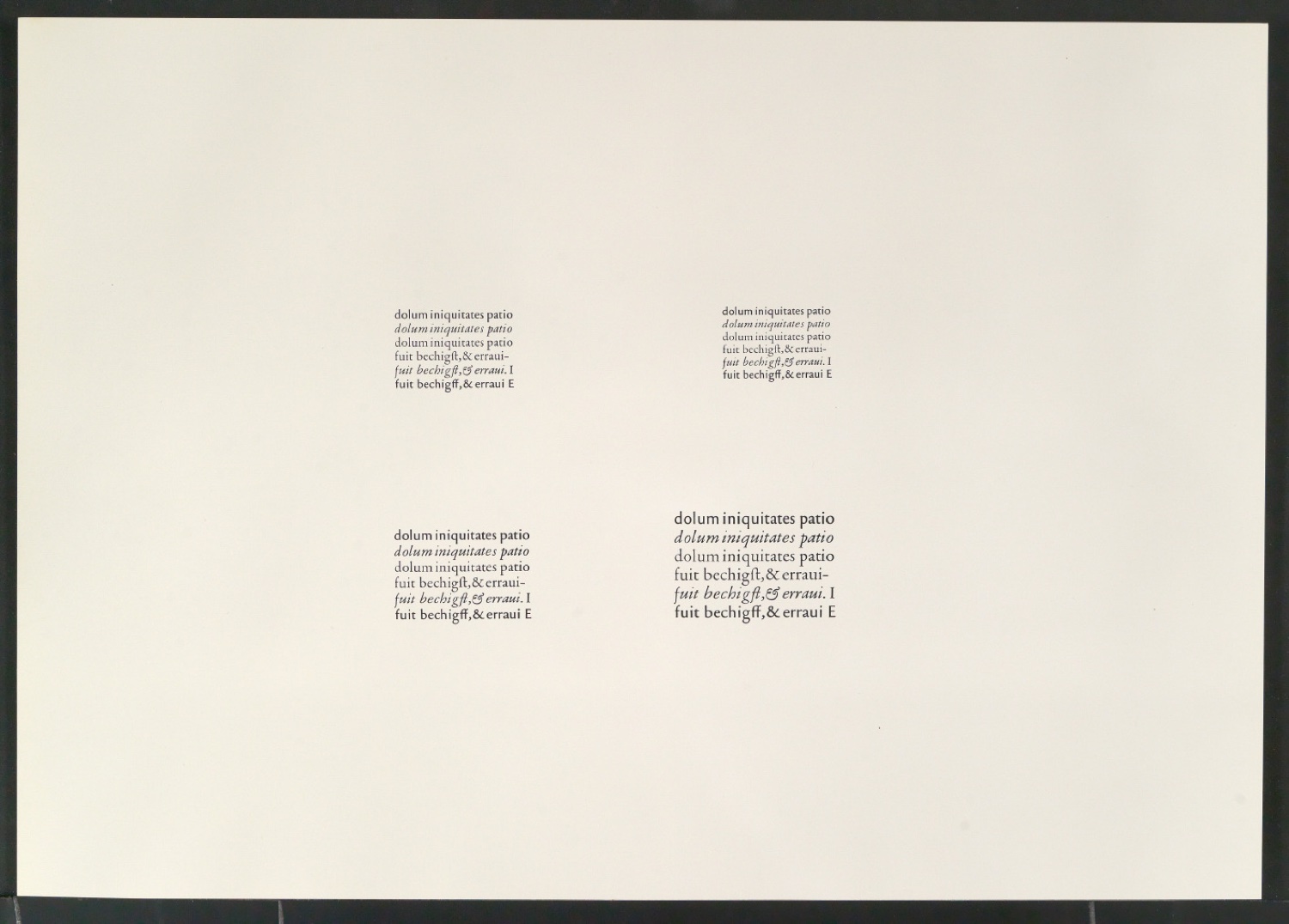 Mappe Neue Garamond 1. Versuch, 2.7.60 — Blatt 37