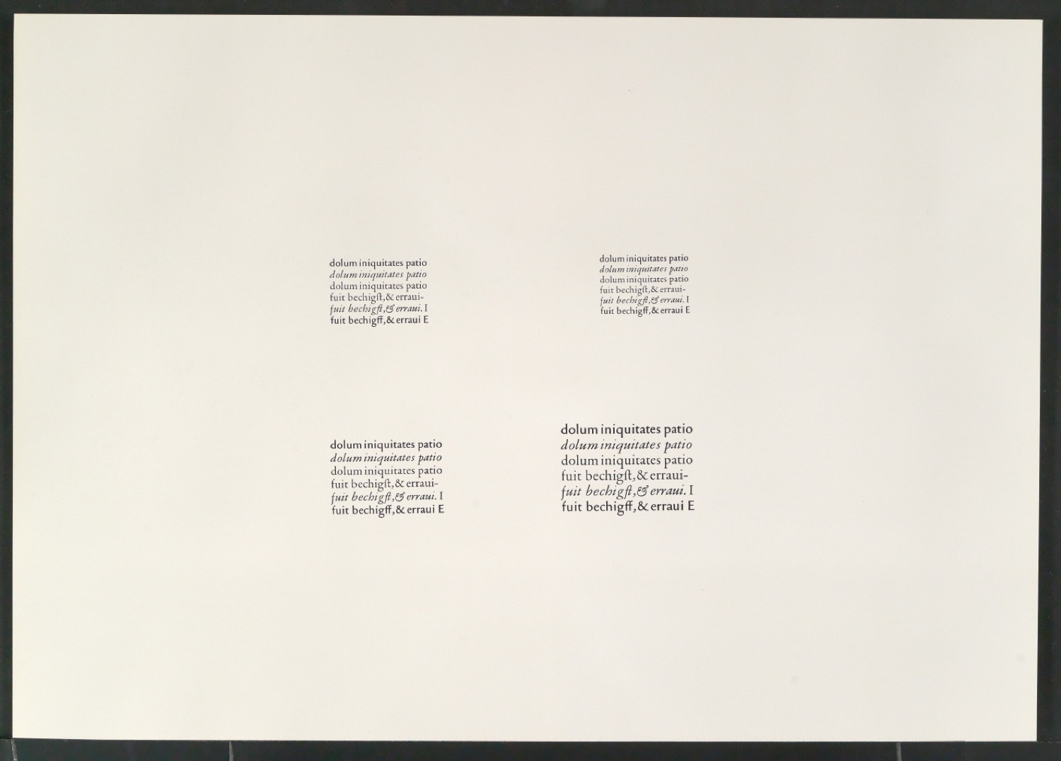 Mappe Neue Garamond 1. Versuch, 2.7.60 — Blatt 39