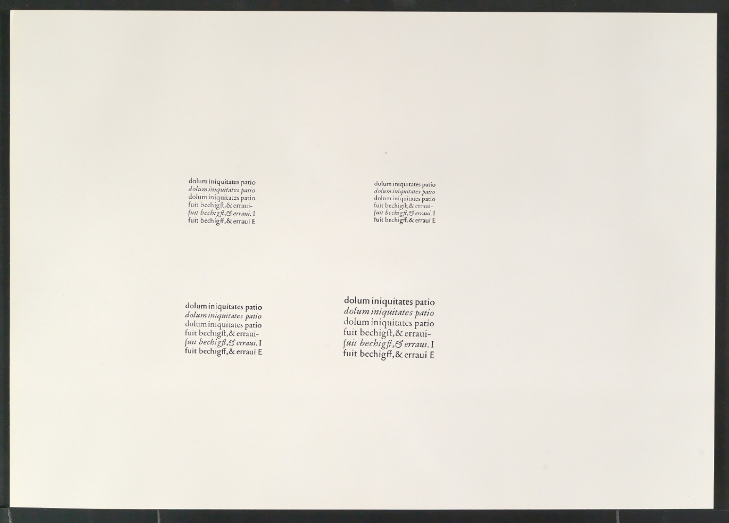 Mappe Neue Garamond 1. Versuch, 2.7.60 — Blatt 41
