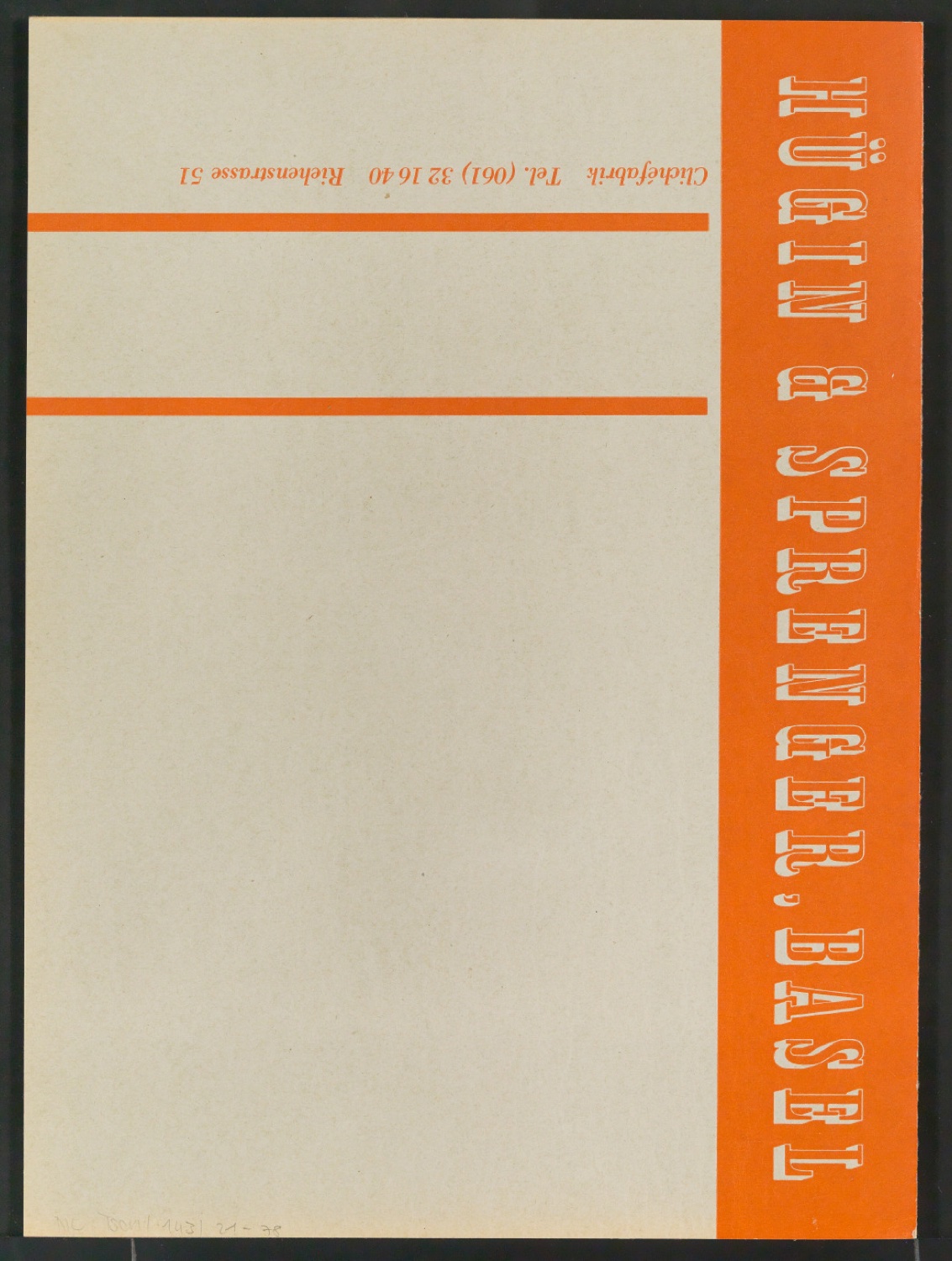 Mappe Neue Garamond 1. Versuch, 2.7.60 — Blatt 46
