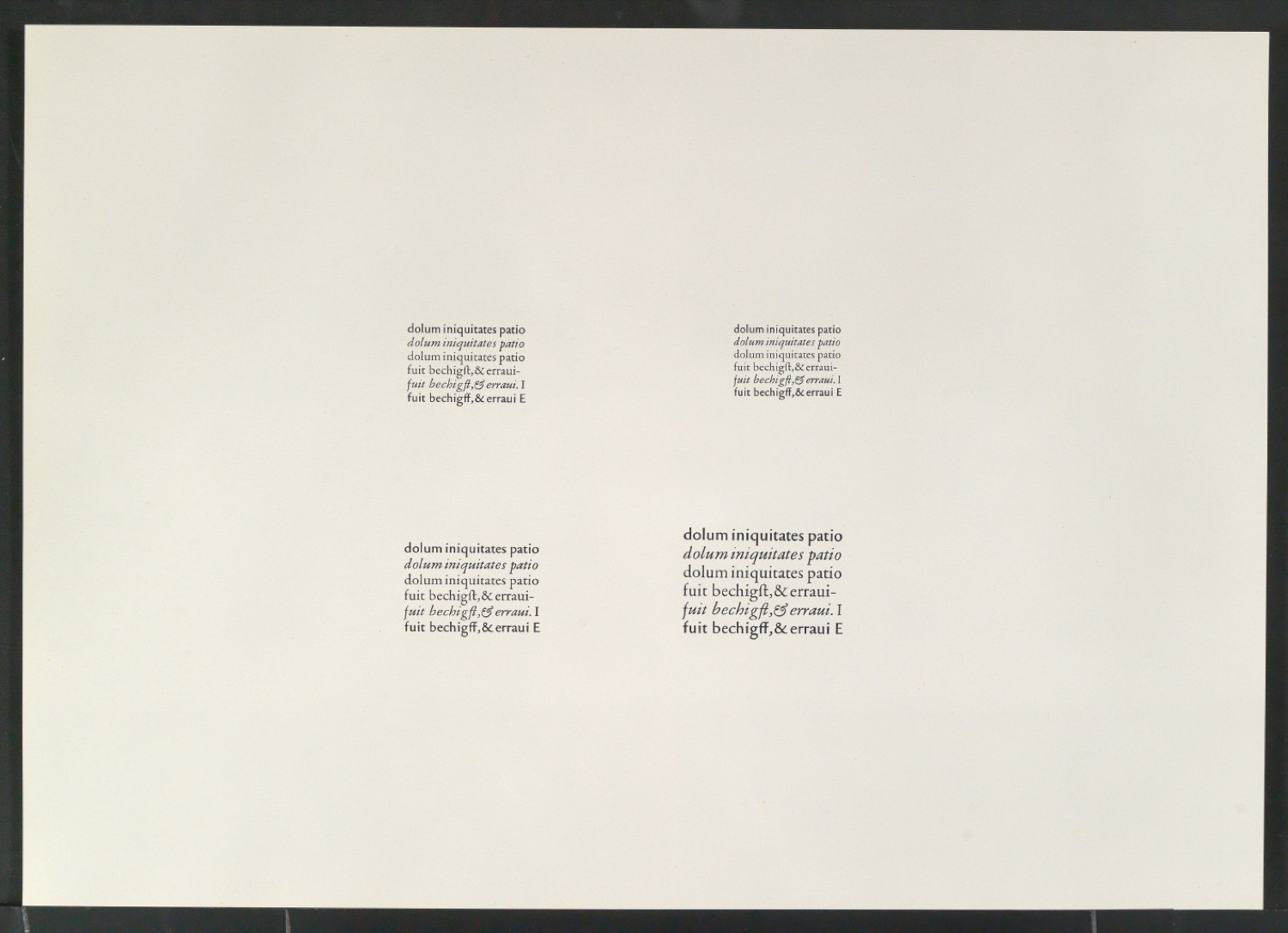 Mappe Neue Garamond 1. Versuch, 2.7.60 — Blatt 47
