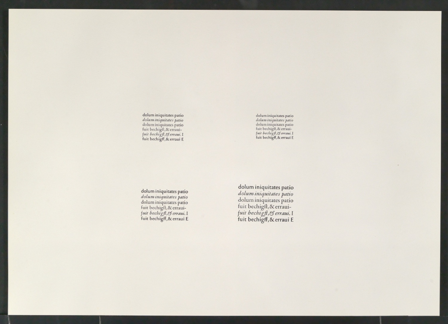 Mappe Neue Garamond 1. Versuch, 2.7.60 — Blatt 49