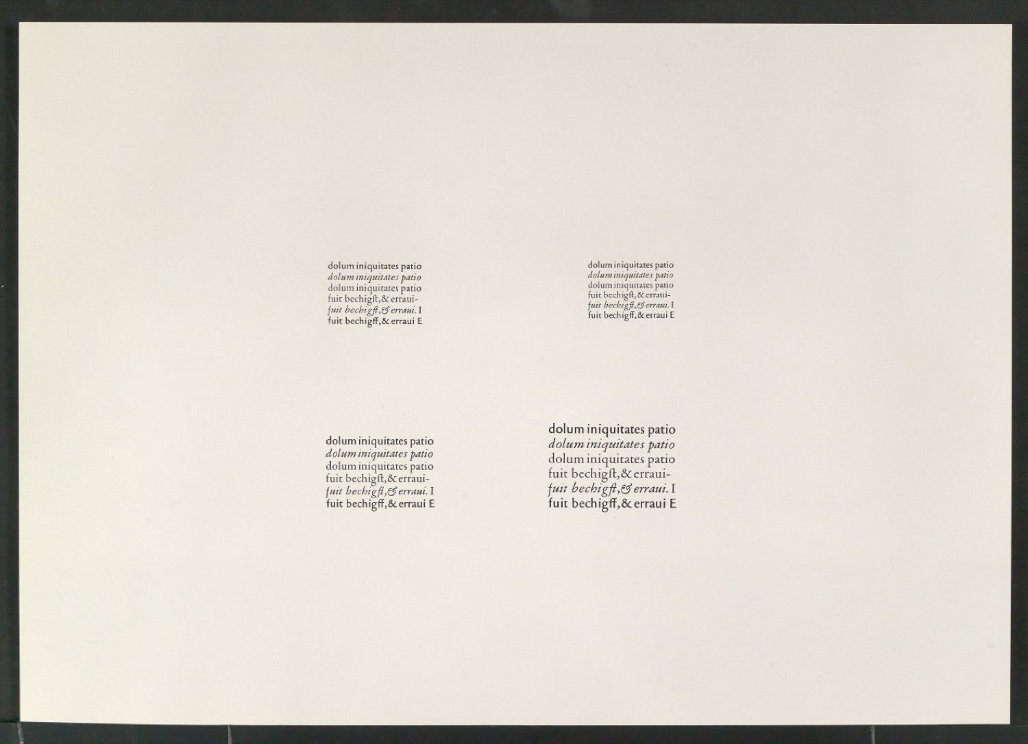 Mappe Neue Garamond 1. Versuch, 2.7.60 — Blatt 51