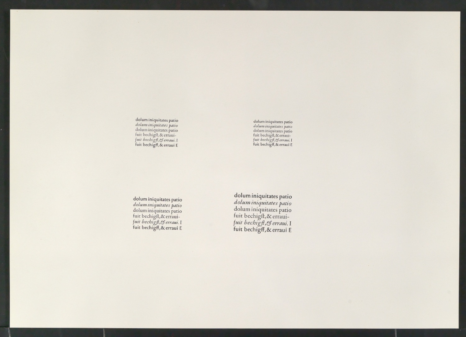 Mappe Neue Garamond 1. Versuch, 2.7.60 — Blatt 53
