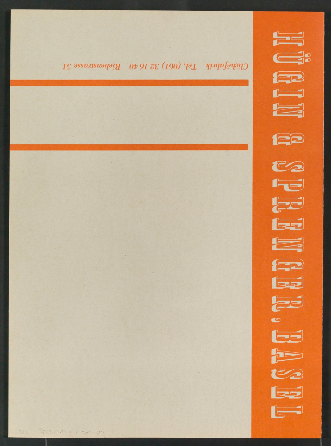 Mappe Neue Garamond 1. Versuch, 2.7.60 — Blatt 56