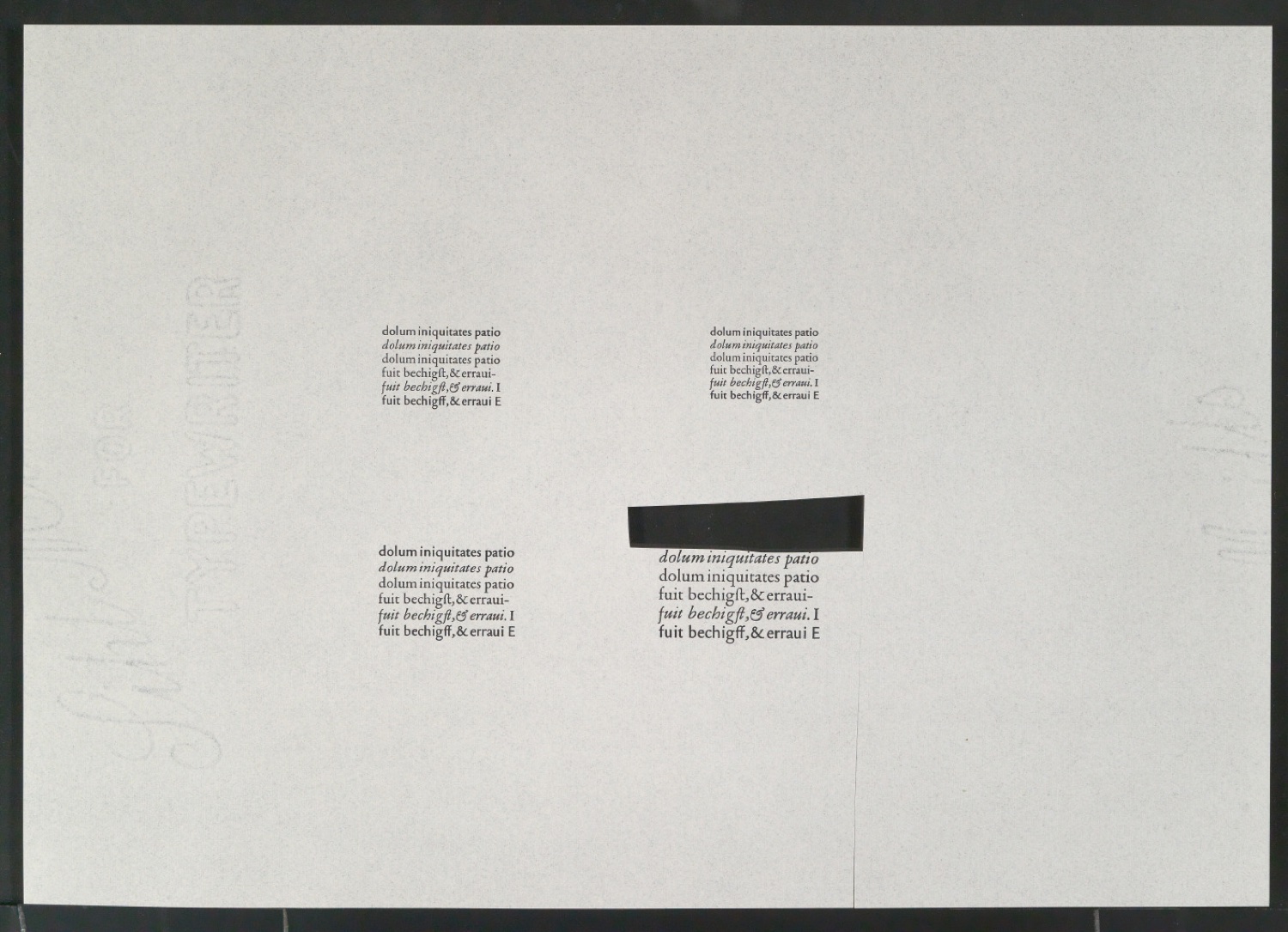 Mappe Neue Garamond 1. Versuch, 2.7.60 — Blatt 57
