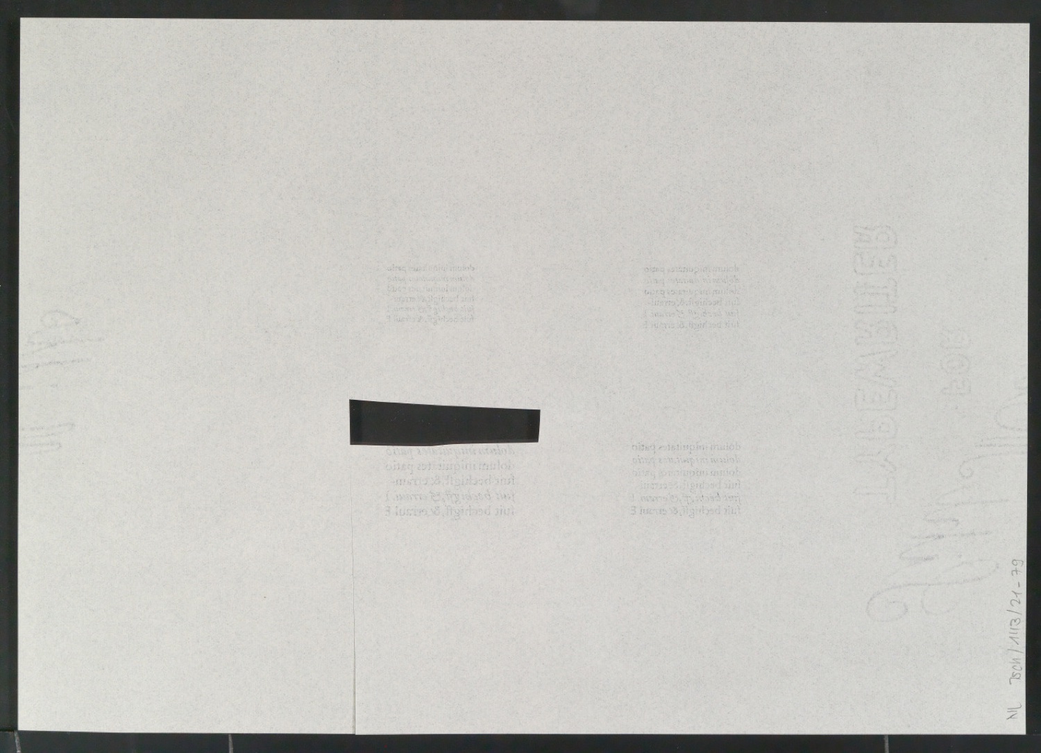Mappe Neue Garamond 1. Versuch, 2.7.60 — Blatt 58