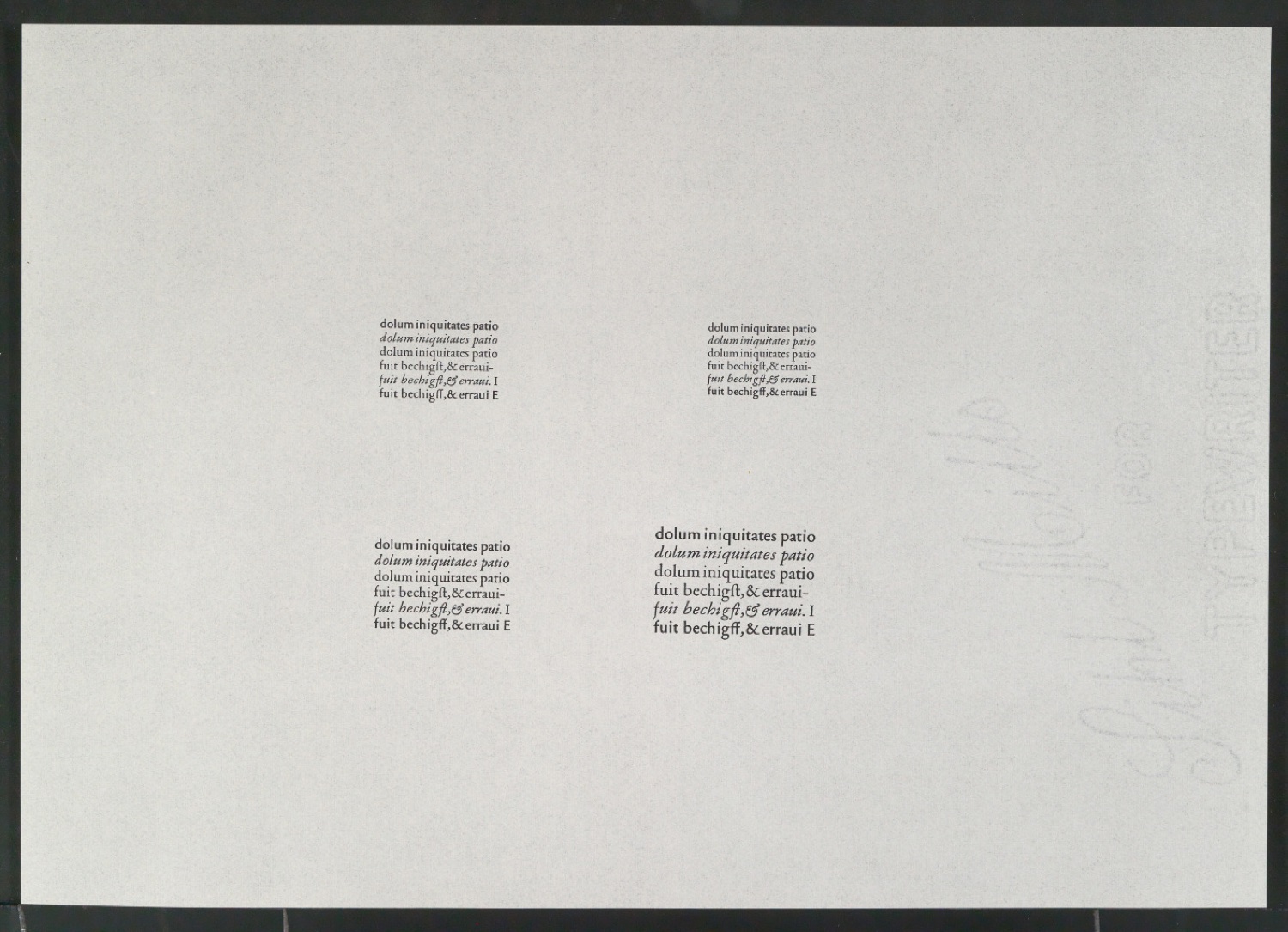 Mappe Neue Garamond 1. Versuch, 2.7.60 — Blatt 59
