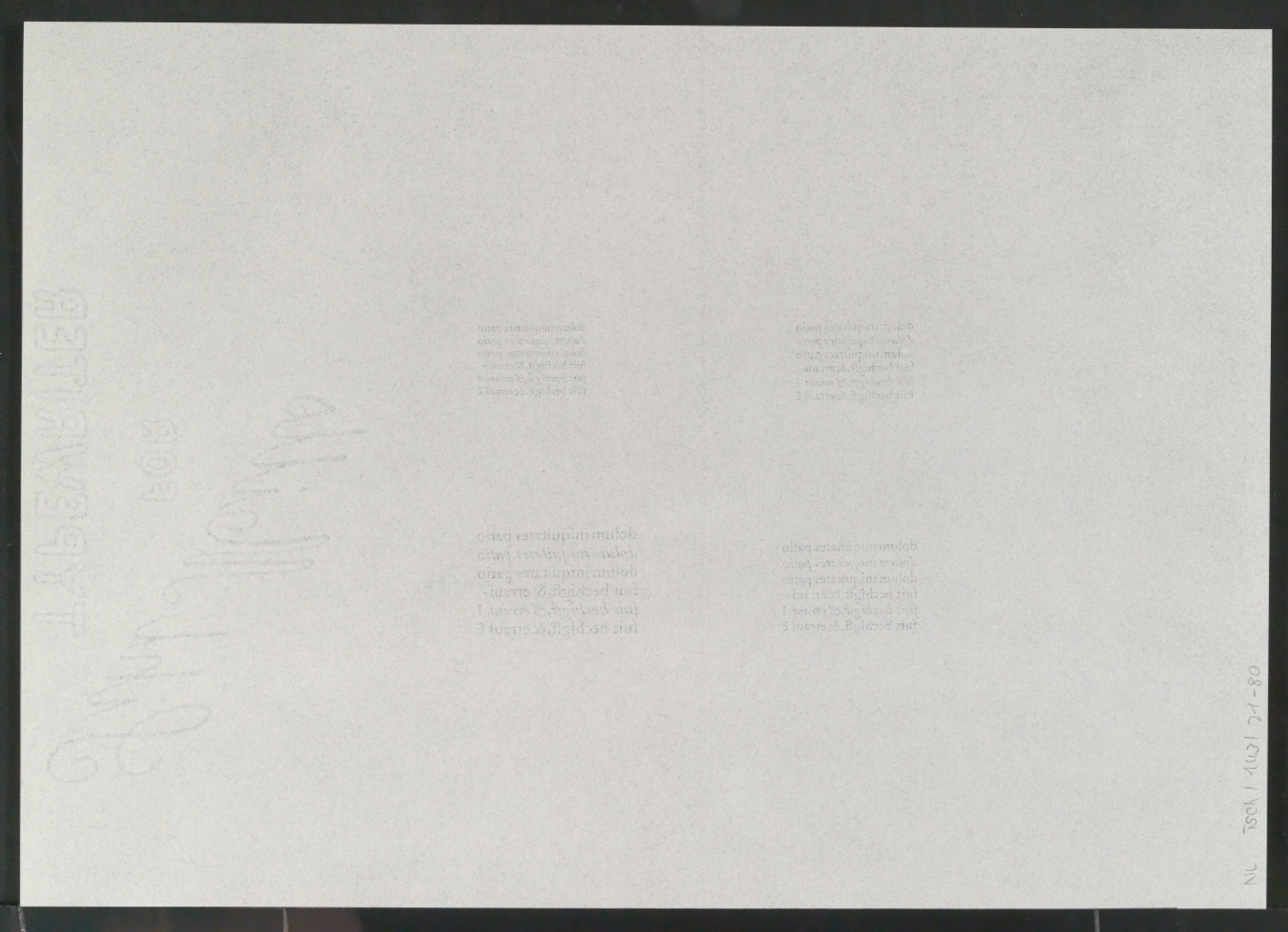 Mappe Neue Garamond 1. Versuch, 2.7.60 — Blatt 60