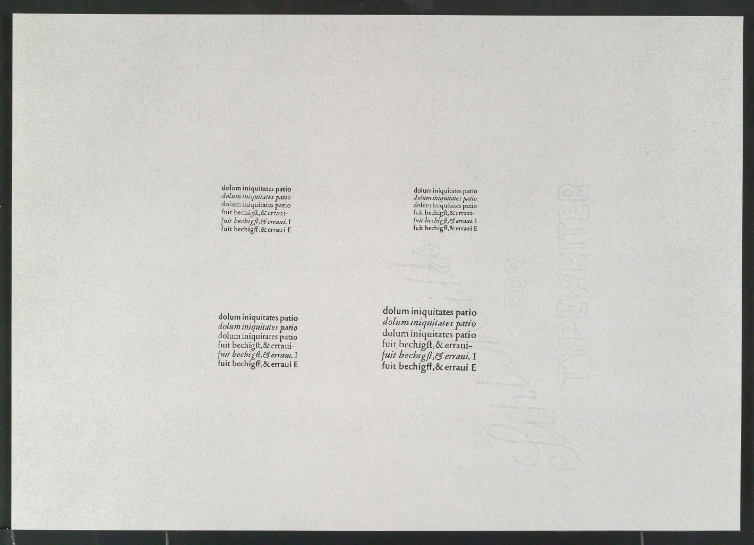 Mappe Neue Garamond 1. Versuch, 2.7.60 — Blatt 61