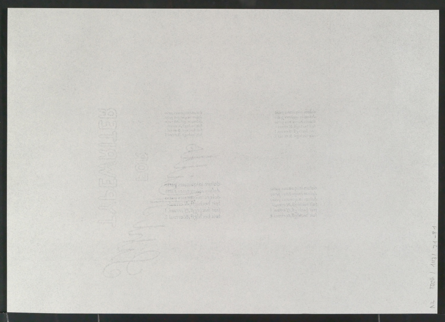Mappe Neue Garamond 1. Versuch, 2.7.60 — Blatt 62