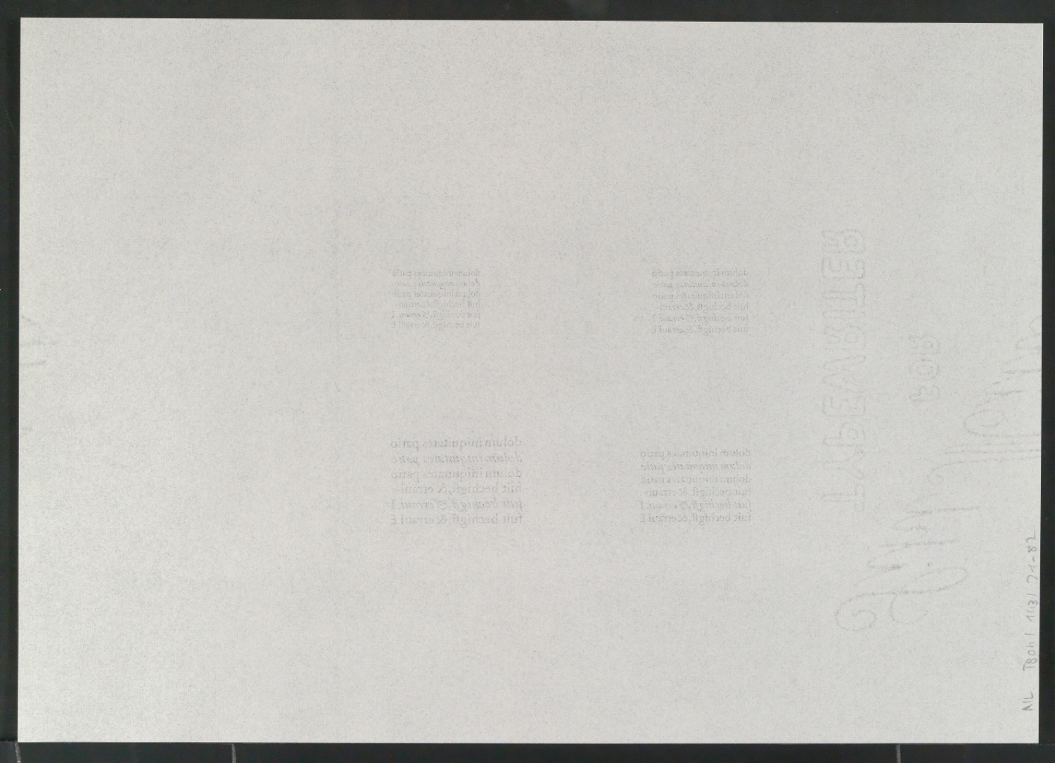 Mappe Neue Garamond 1. Versuch, 2.7.60 — Blatt 64