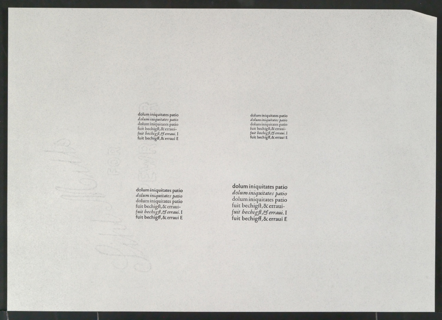 Mappe Neue Garamond 1. Versuch, 2.7.60 — Blatt 65