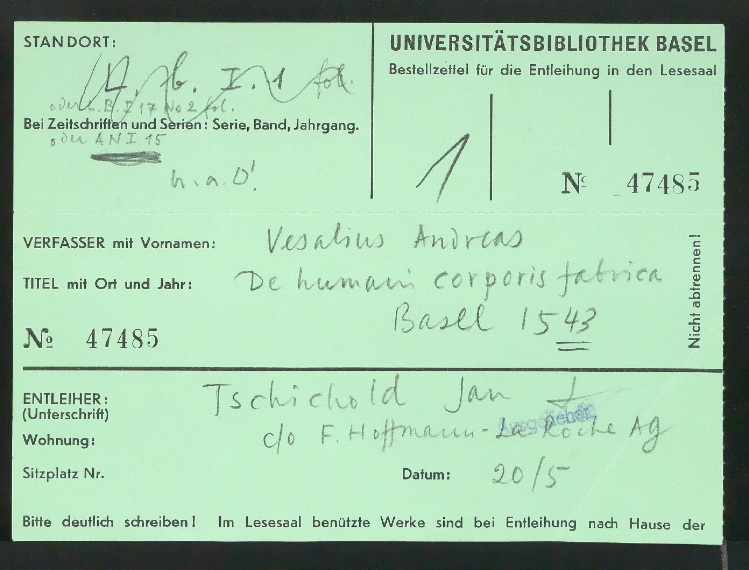 Mappe mit Notizen, Probedrucken, Klischeeabzügen zur Garamond — Blatt 31
