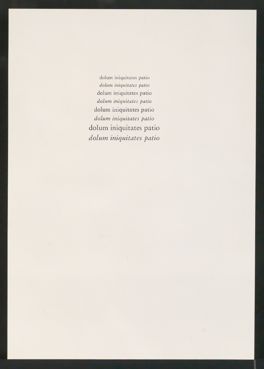 Mappe mit Notizen, Probedrucken, Klischeeabzügen zur Garamond — Blatt 37