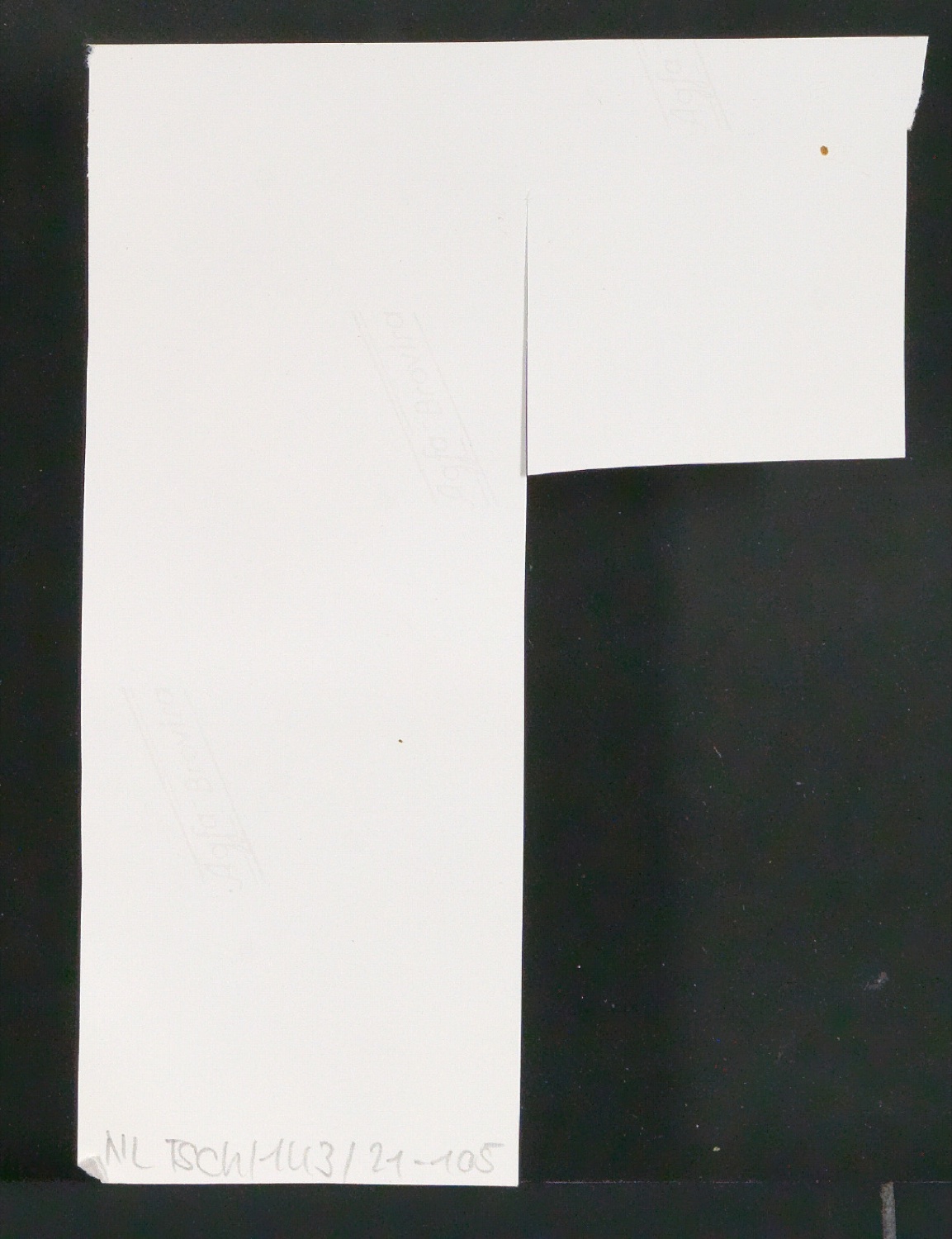 Mappe mit Notizen, Probedrucken, Klischeeabzügen zur Garamond — Blatt 50