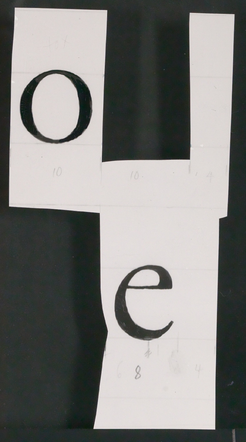 Mappe mit Notizen, Probedrucken, Klischeeabzügen zur Garamond — Blatt 53