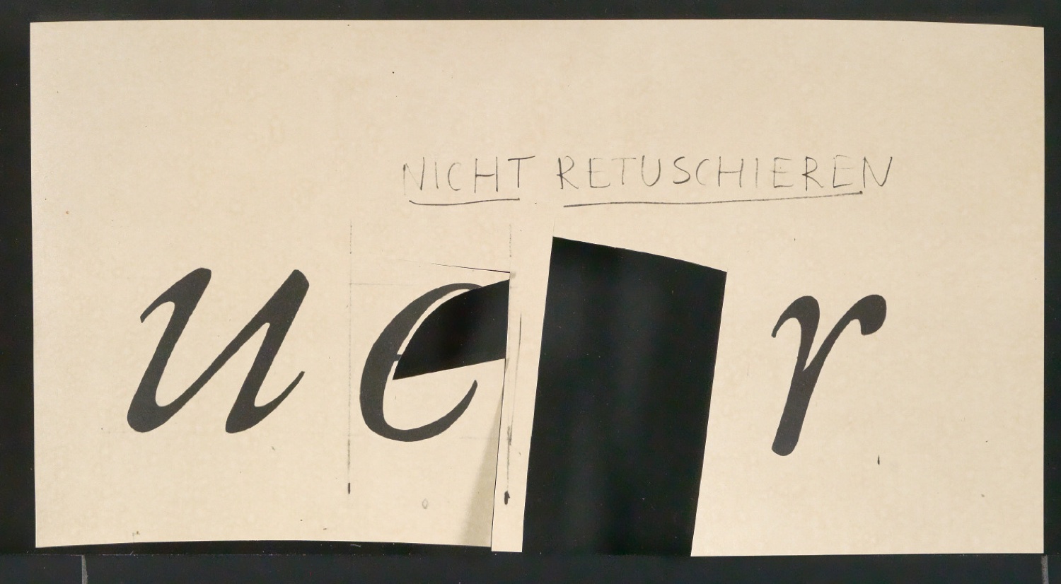 Mappe mit Notizen, Probedrucken, Klischeeabzügen zur Garamond — Blatt 67
