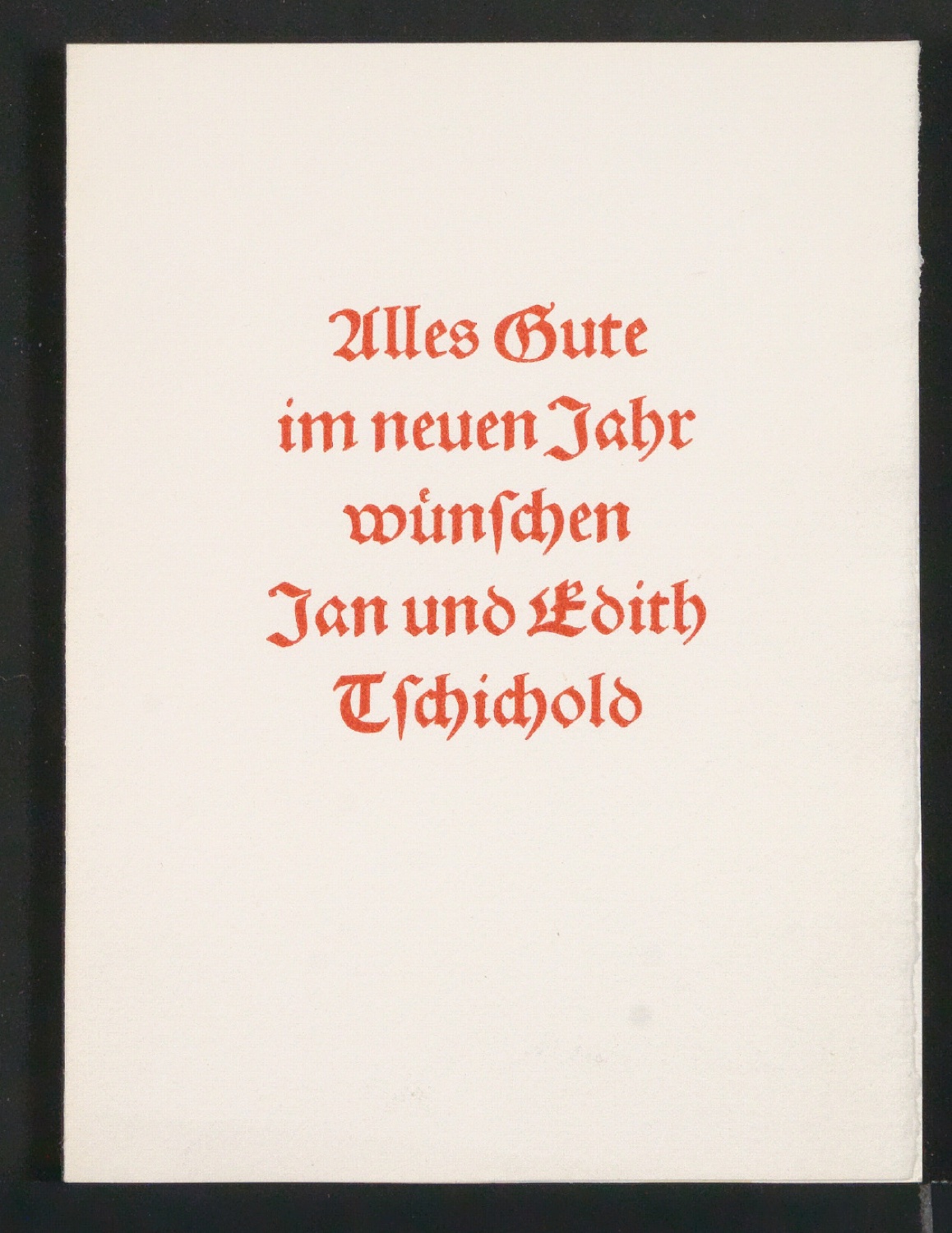 Probedrucke und Korrekturfahnen von Neujahrswunsch Alles Gute im neuen Jahr wünschen Jan und Edith Tschichold — Blatt 4