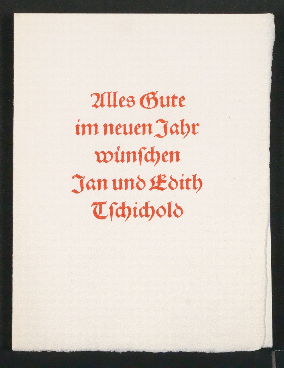 Probedrucke und Korrekturfahnen von Neujahrswunsch Alles Gute im neuen Jahr wünschen Jan und Edith Tschichold — Blatt 7