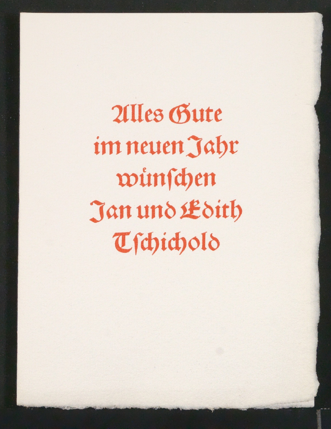 Probedrucke und Korrekturfahnen von Neujahrswunsch Alles Gute im neuen Jahr wünschen Jan und Edith Tschichold — Blatt 10