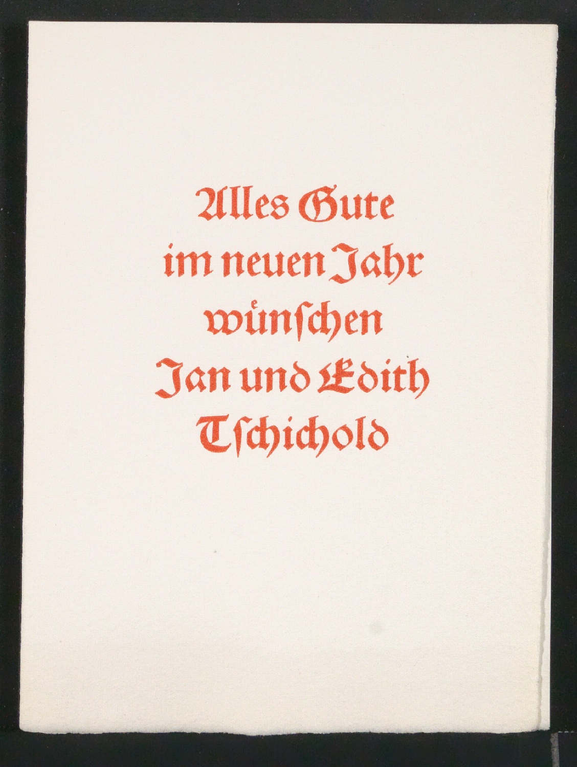 Probedrucke und Korrekturfahnen von Neujahrswunsch Alles Gute im neuen Jahr wünschen Jan und Edith Tschichold — Blatt 13