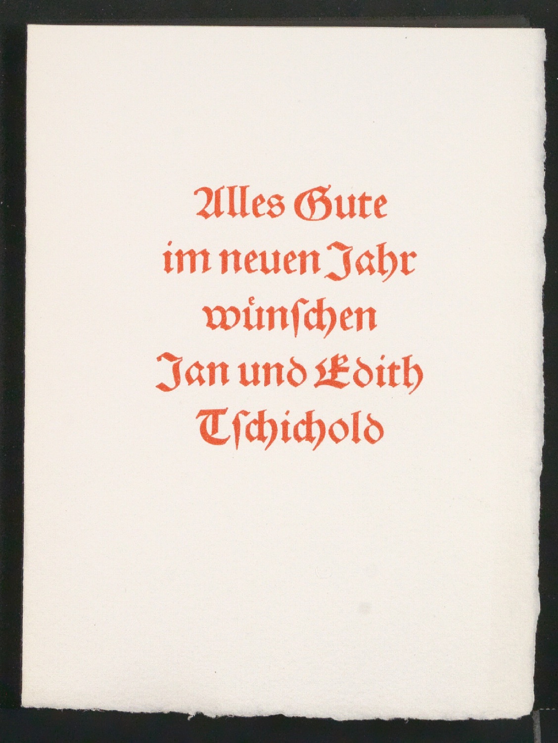 Probedrucke und Korrekturfahnen von Neujahrswunsch Alles Gute im neuen Jahr wünschen Jan und Edith Tschichold — Blatt 16