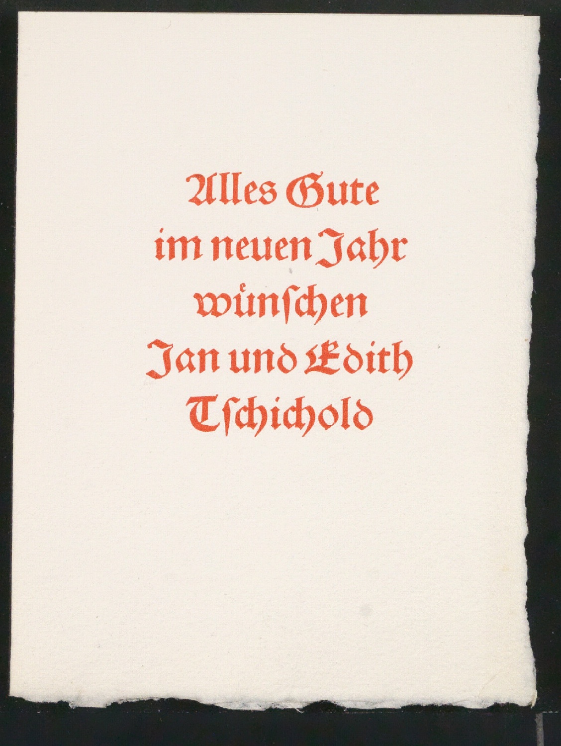 Probedrucke und Korrekturfahnen von Neujahrswunsch Alles Gute im neuen Jahr wünschen Jan und Edith Tschichold — Blatt 19