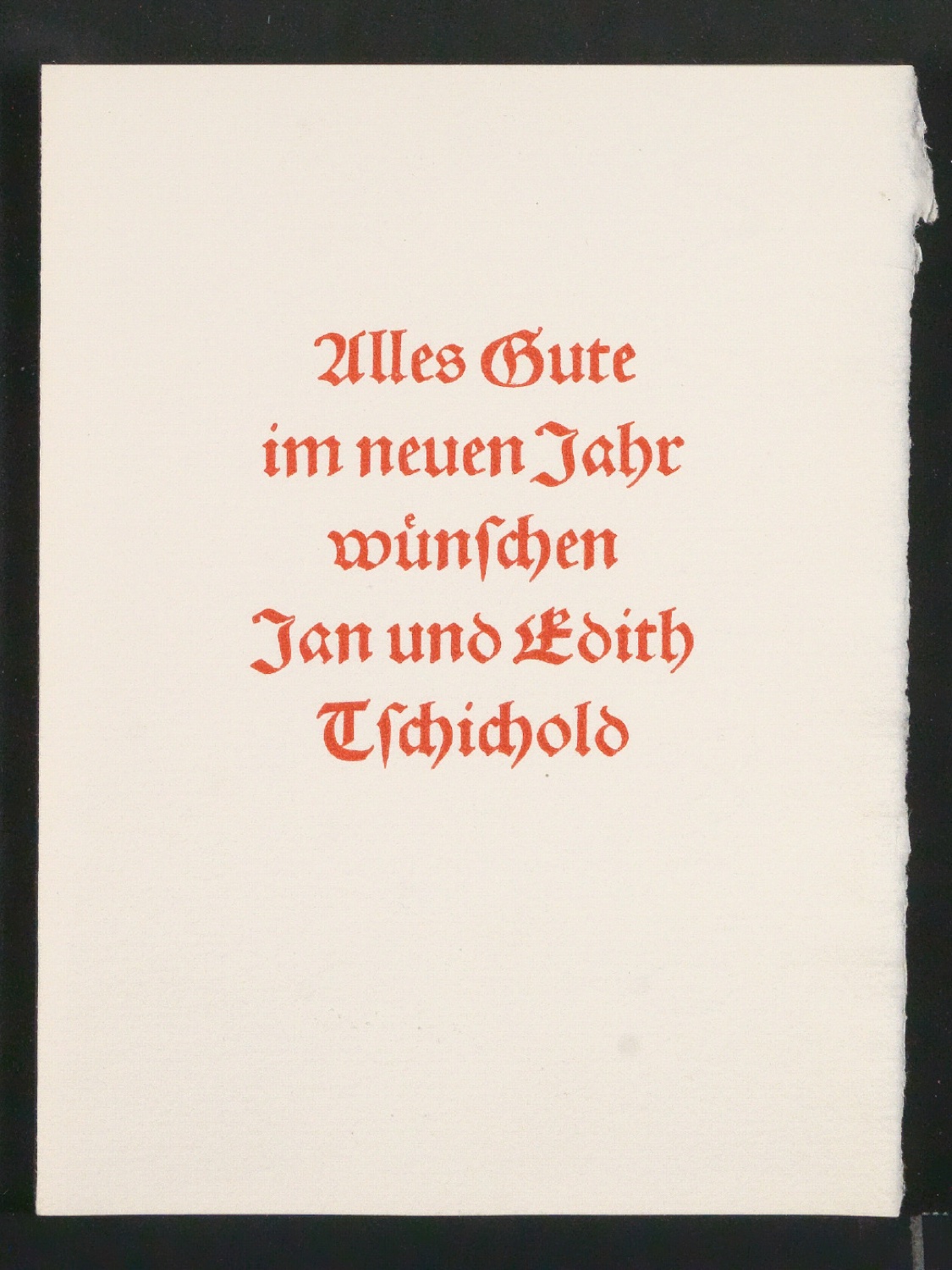 Probedrucke und Korrekturfahnen von Neujahrswunsch Alles Gute im neuen Jahr wünschen Jan und Edith Tschichold — Blatt 22