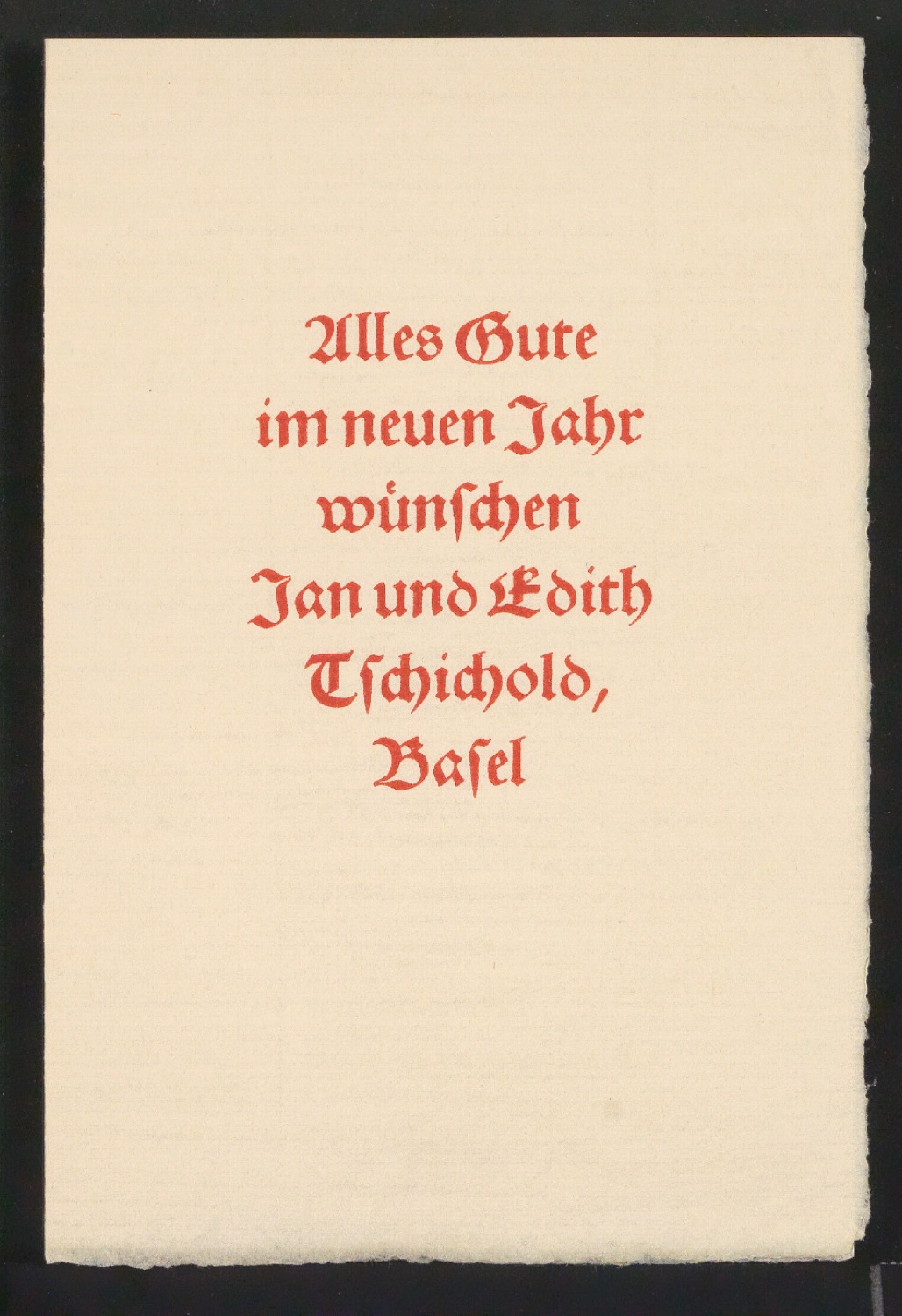 Probedrucke und Korrekturfahnen von Neujahrswunsch Alles Gute im neuen Jahr wünschen Jan und Edith Tschichold — Blatt 31