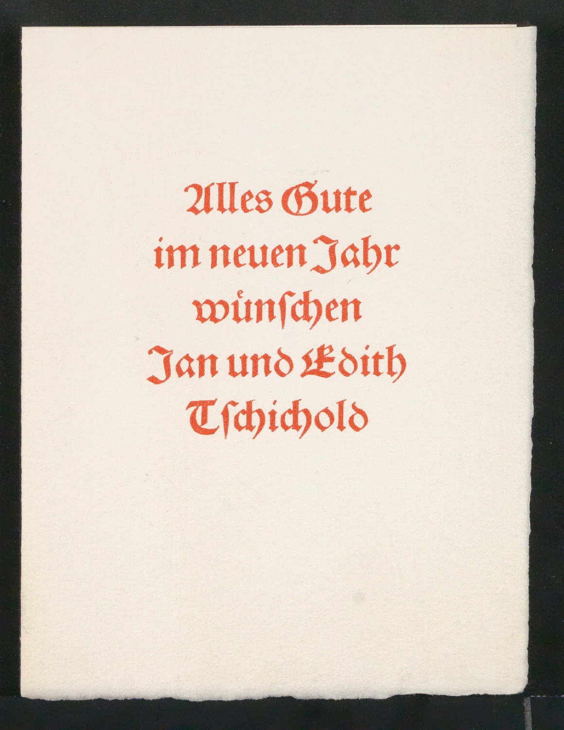Probedrucke und Korrekturfahnen von Neujahrswunsch Alles Gute im neuen Jahr wünschen Jan und Edith Tschichold — Blatt 37