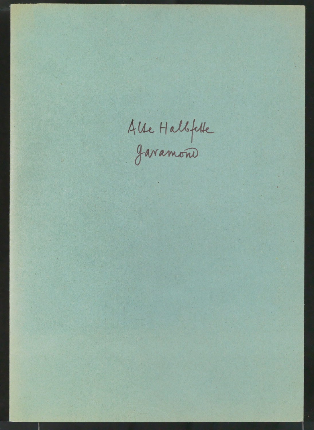 Mappe Alte Halbfette Garamond — Blatt 1
