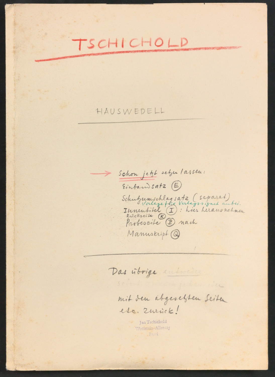 Klischees und Klischeeabzüge für Illustrationen von Geschichte der Schrift in Bildern, 4. Auflage — Blatt 1