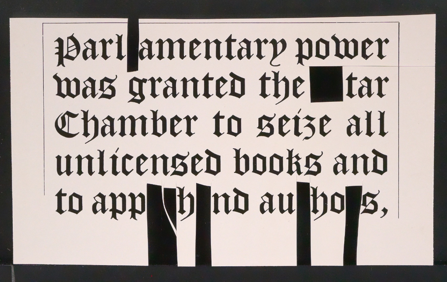 Klebeentwurf, Klischeeabzüge und montierter Druck von Titelblatt für Geschichte der Schrift in Bildern, 4. Auflage — Blatt 5